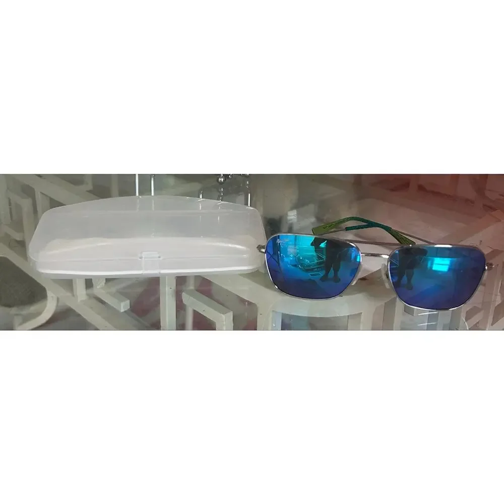 Maui Jim Men's Naauao Polarized Aviator Sunglasses Hawaiian Blue